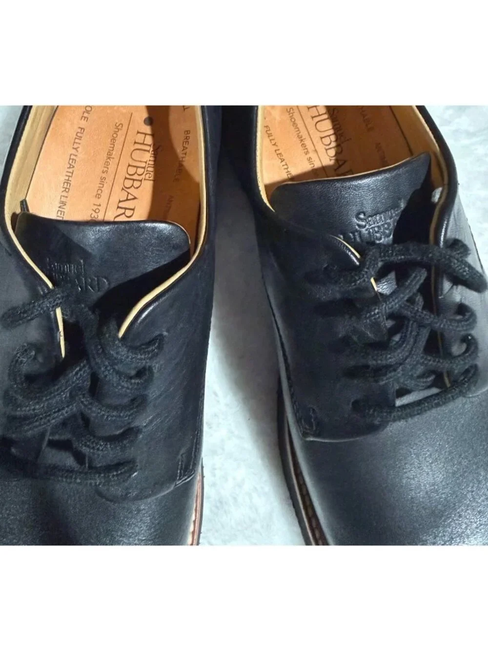 size 7.5 mens Samuel Hubbard Founder M2100-048 Black lace oxford shoes $295